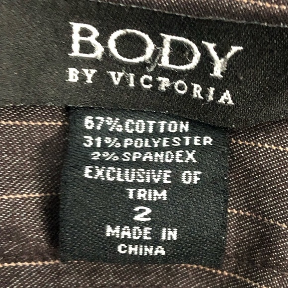 Body by Victoria brown pin striped button detail skirt size 2 - Picture 6 of 9